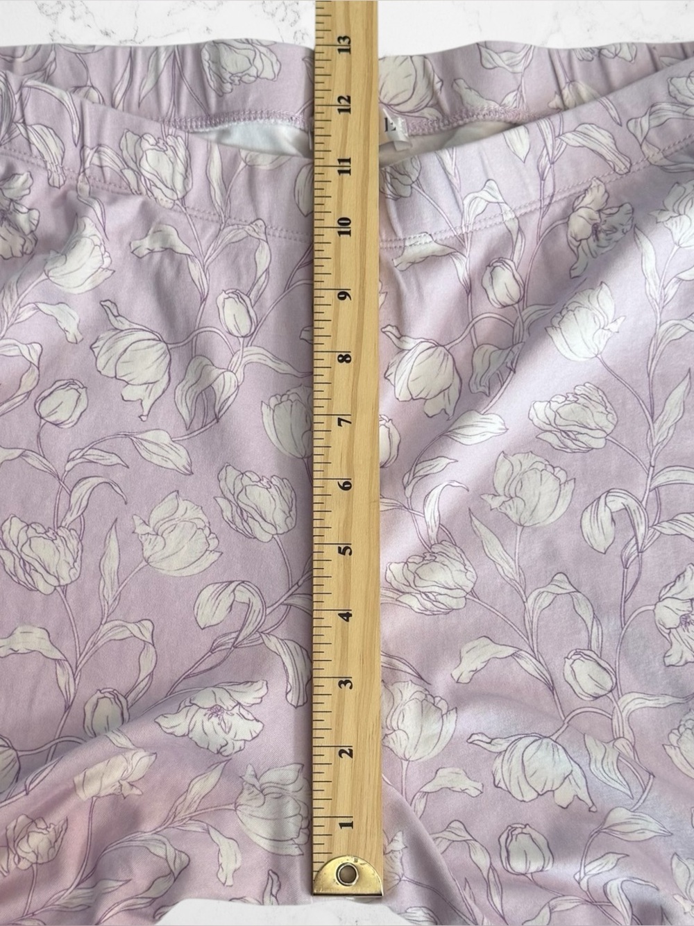 LAKE Pima Cotton Wildflower Vine Floral PJ Set Lavender M Pants Short Sleeve Top - Picture 14 of 16